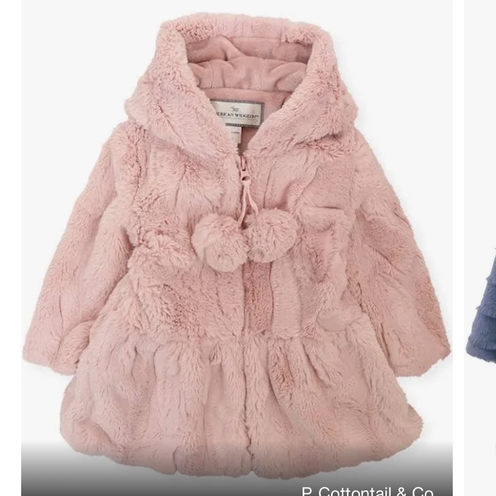 American Widgeon pink faux fur jacket 12m